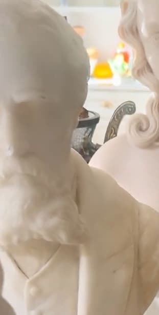 Carved Marble Bust of a Maiden
